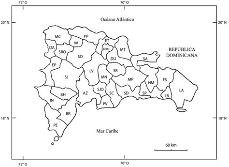 punta cana abreviatura|División política de la República Dominicana..